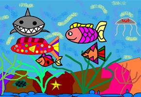 海底世界-15 三年级8班画图作品